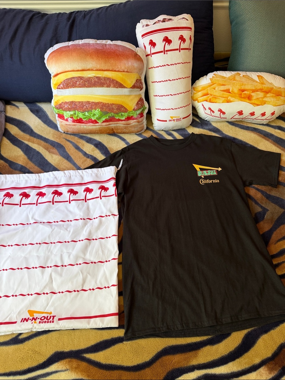 In n Out Shirt and matching stuffed plush meal